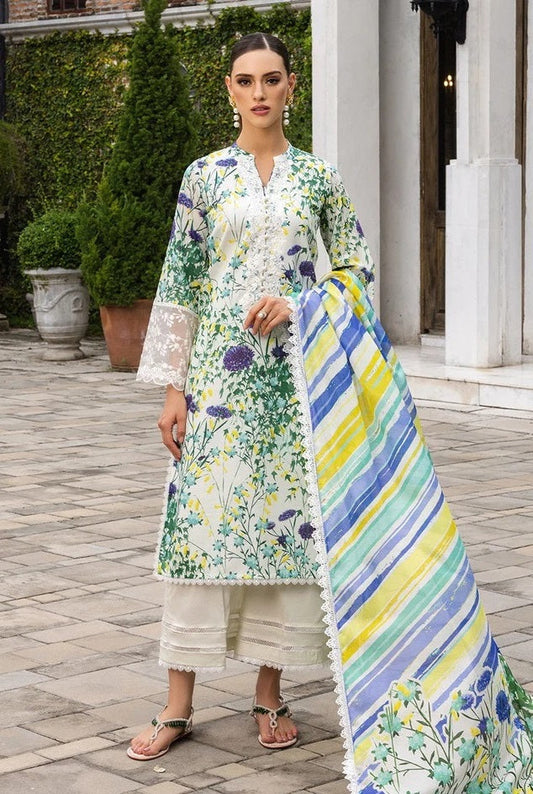 Tahra By Zainab Chottani Embroidered Lawn Suits Unstitched 3 Piece Frosty Orchid 10-A