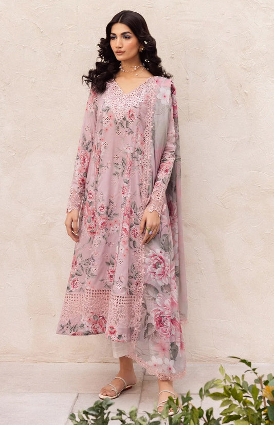 Dahlia by Iznik Embroidered Lawn Suits Unstitched 3 Piece IZ24D DL-09 Whisper - Summer Collection