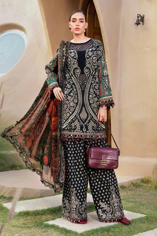 Maria B Luxury Eid Lawn Embroidered Unstitched 3 Piece MPT-2512-B