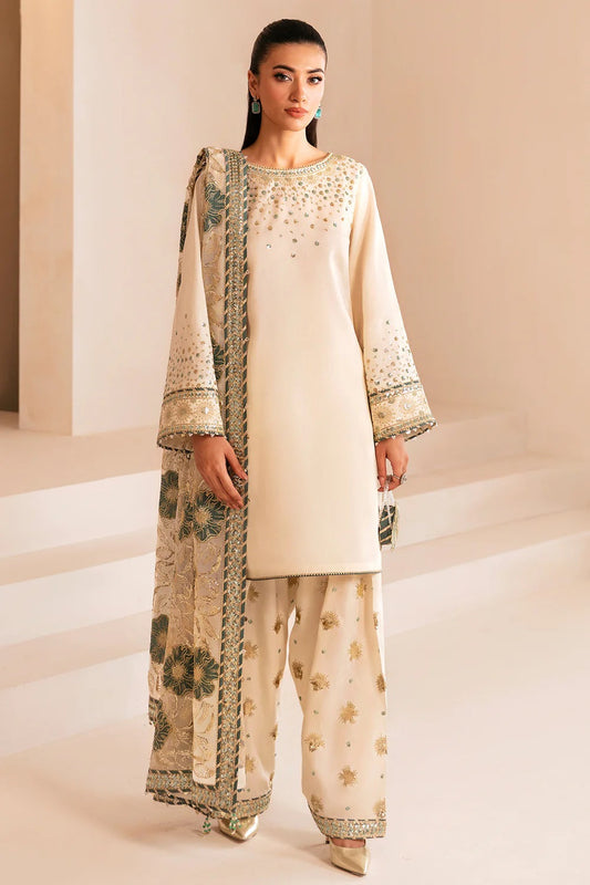 Jazmine Luxury Premium Embroidered 3 Pc Unstitched Raw Silk UR-7039