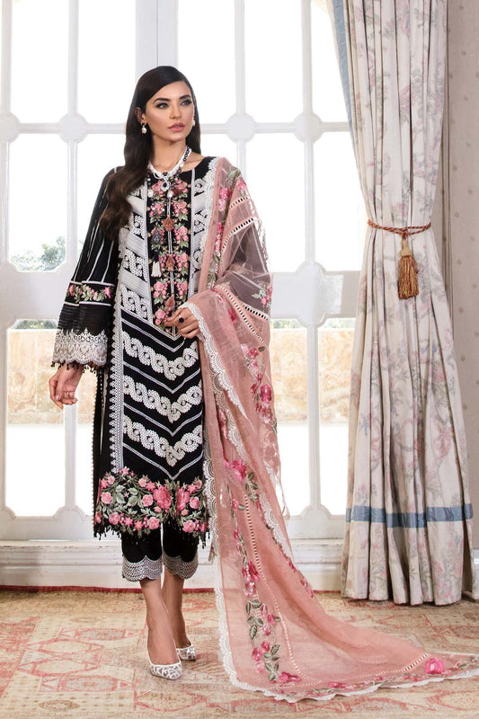 Crimson Luxury Lawn Embroidered 3 Piece Unstitched Midnight