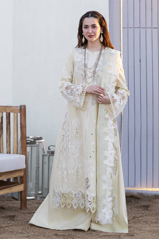 Qalamkar Sahil Kinare Luxury Lawn Embroidered 3 Piece Unstitched - FP-01 Jana