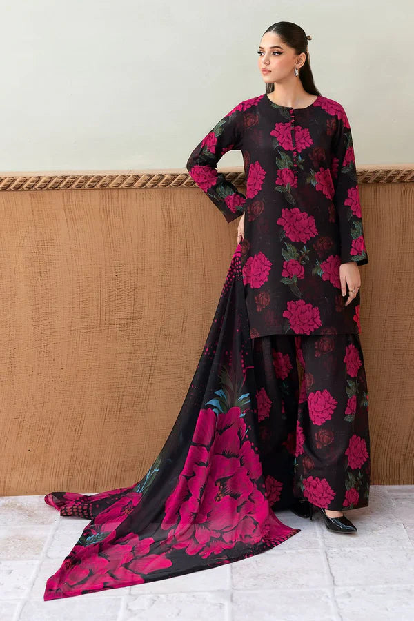 AFSANA Baroque Black Swiss Lawn