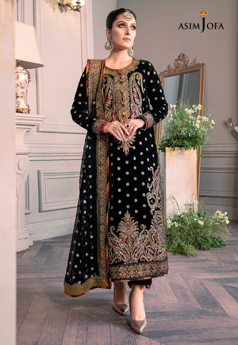 Asim Jofa EMBROIDERED VELVET 3 PCS