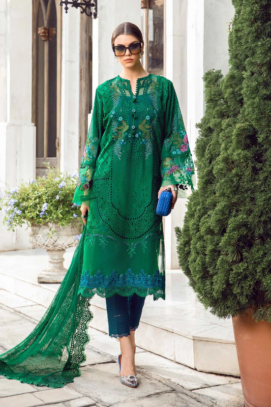 Maria B Luxury Eid Lawn Embroidered 3 Pc Collection EL-24-02