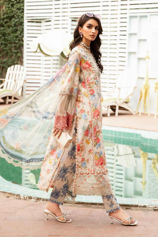 Maria.B Mprints 3 Piece Unstitched Printed Suit MPT-2204-A