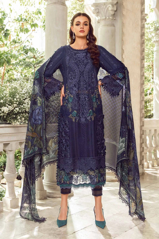 Maria.B Luxury Lawn Embroidered 3 Piece Unstitched Eid Lawn-24-09