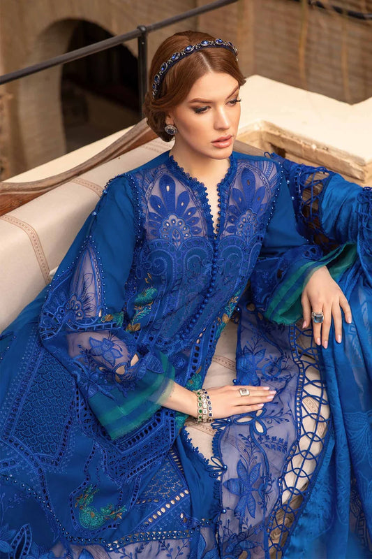 Maria.B Unstitched Embroidered Luxury Lawn 3Pc Suit D-2404-B