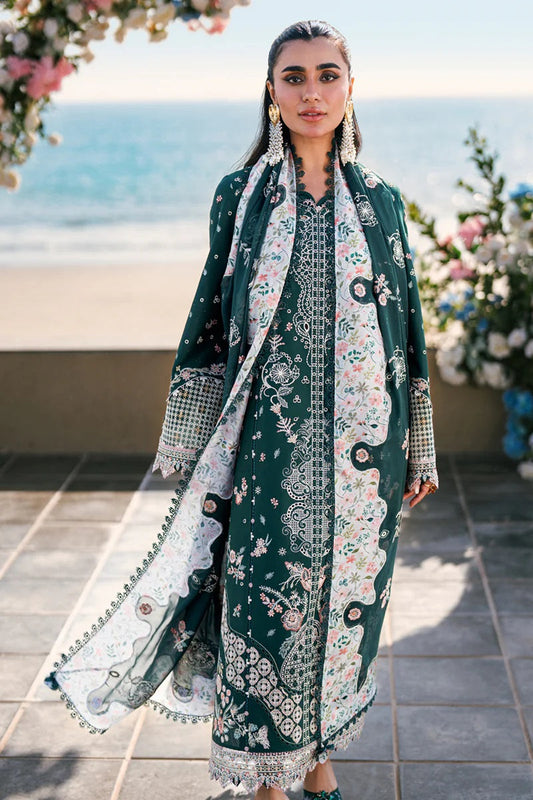 Qalamkar Luxury Lawn Embroidered 3 Piece Unstitched FK-13 ELIZA