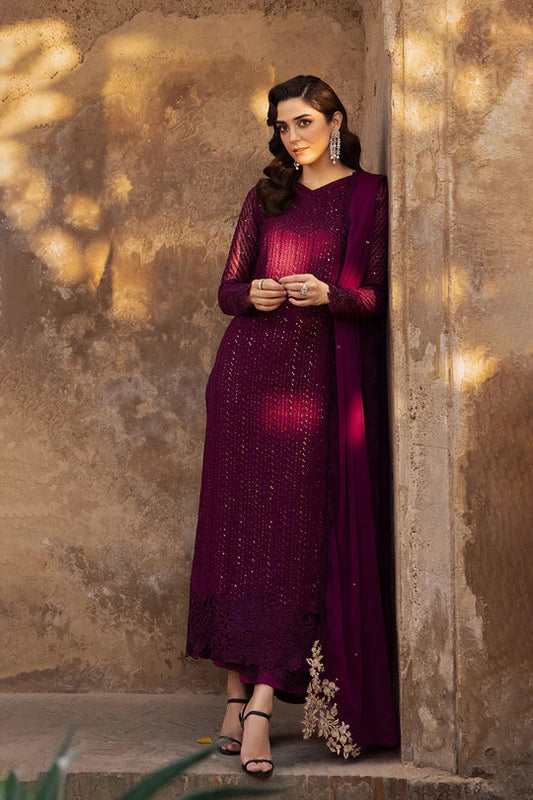 Azure Luxury Chiffon Embroidered Collection GARNET MAJESTY