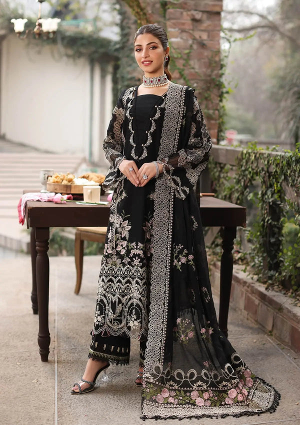 ASIM JOFA-3PC DHANAK EMBROIDERED SHIRT WITH DHANAK EMBROIDERED SHAWL AND TROUSER