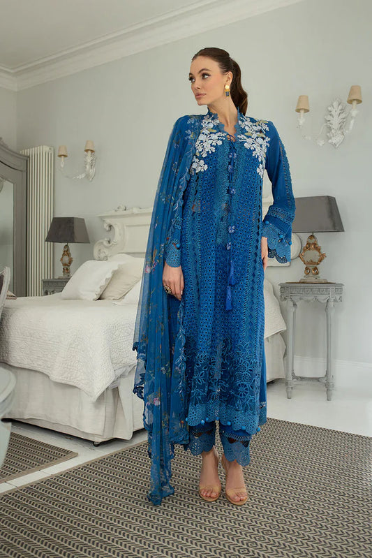 Sobia Nazir Luxury Cotton Embroidered 3 Pc Unstithced Collection 8A