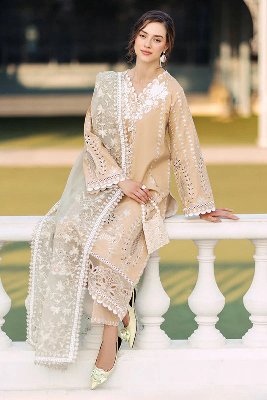 Mushq Luxury Lawn Embroidered 3 Piece Unstitched Divine Desert