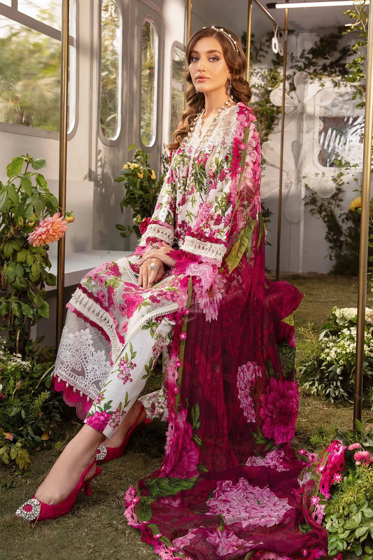 Maria.B Lawn Embroidered Unstitched MPrints MPT-2102-A