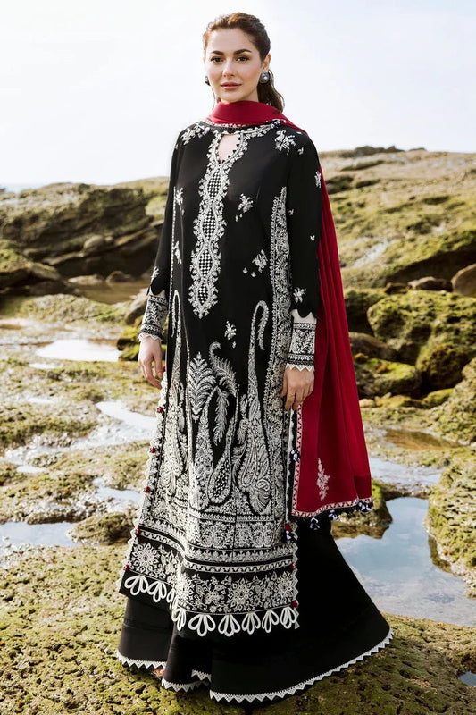 Zaha by Khadijah Shah Lawn Embroidered 3 Piece Unstitched – ISKELE 01- A