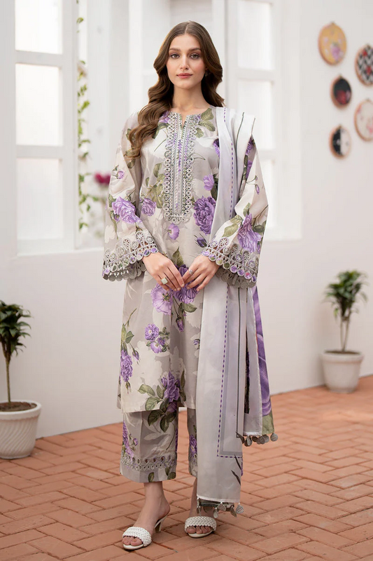 Baroque Luxury Lawn Embroidered Collection Unstithced UF-531