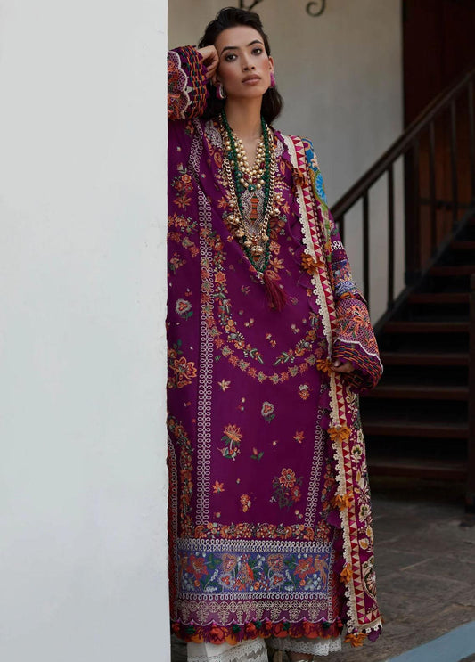 Elan Embroidered Lawn Suits Unstitched 3 Piece EL23-08 B Aalia - Summer Collection