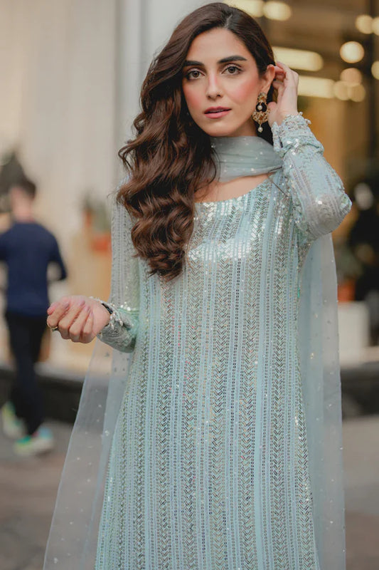 Maya Ali Chiffon Embroidered Formal sequence chiffon  Collection Unstitched