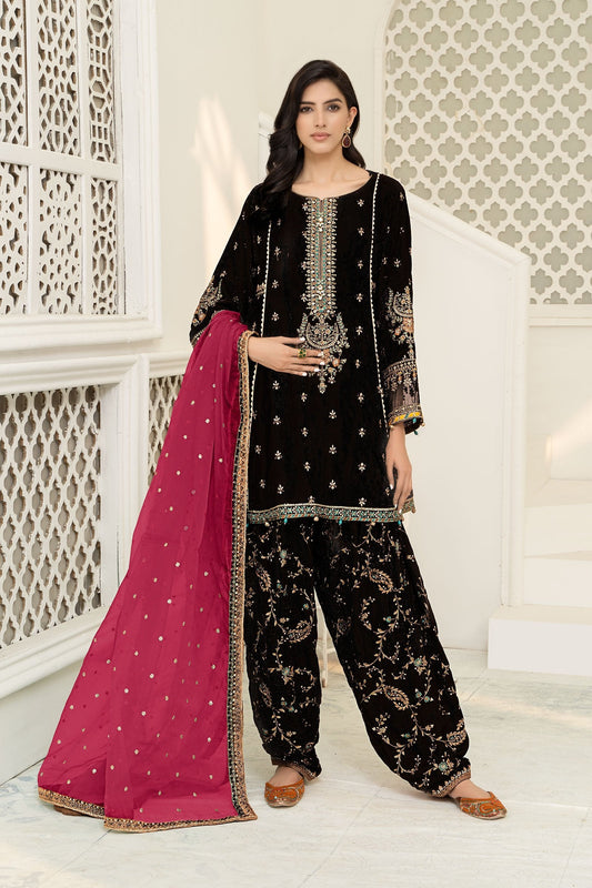 Maria.B Velvet Collection Fully Embroidered 3 Pieces Unstitched